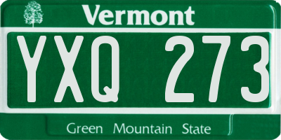 VT license plate YXQ273