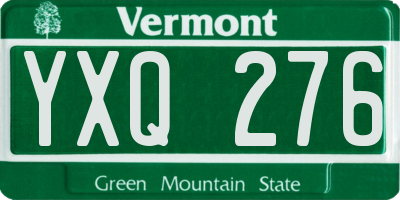 VT license plate YXQ276