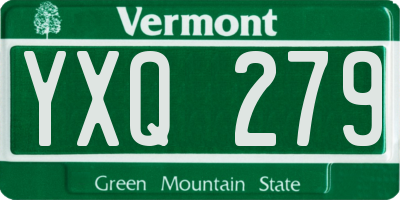 VT license plate YXQ279