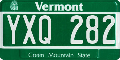 VT license plate YXQ282