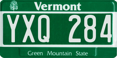 VT license plate YXQ284