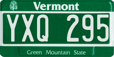 VT license plate YXQ295