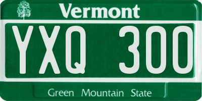 VT license plate YXQ300