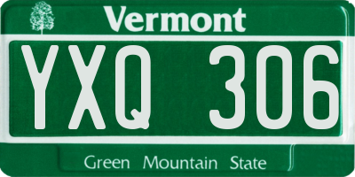 VT license plate YXQ306