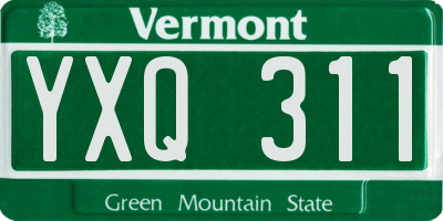 VT license plate YXQ311