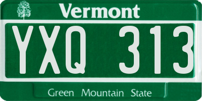 VT license plate YXQ313