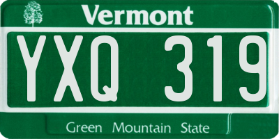 VT license plate YXQ319