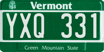 VT license plate YXQ331