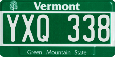 VT license plate YXQ338