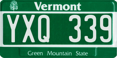 VT license plate YXQ339