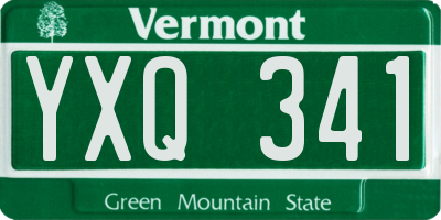 VT license plate YXQ341