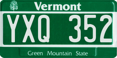 VT license plate YXQ352