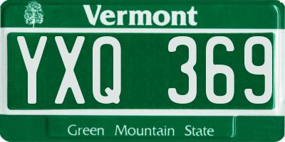 VT license plate YXQ369
