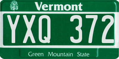 VT license plate YXQ372