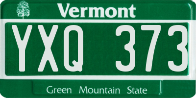 VT license plate YXQ373