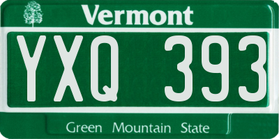 VT license plate YXQ393