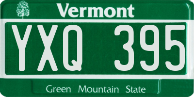 VT license plate YXQ395