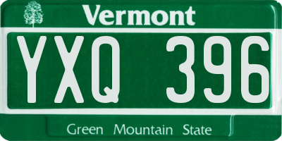 VT license plate YXQ396