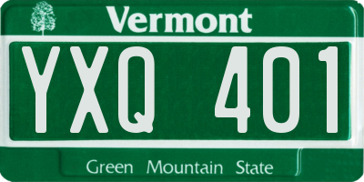 VT license plate YXQ401