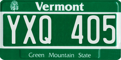VT license plate YXQ405