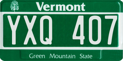 VT license plate YXQ407