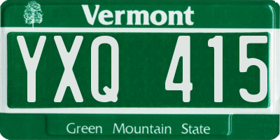 VT license plate YXQ415