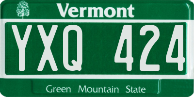 VT license plate YXQ424