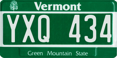 VT license plate YXQ434