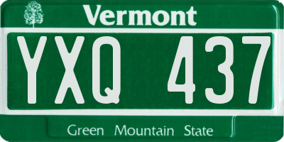 VT license plate YXQ437