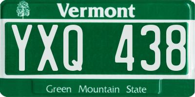 VT license plate YXQ438