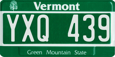 VT license plate YXQ439