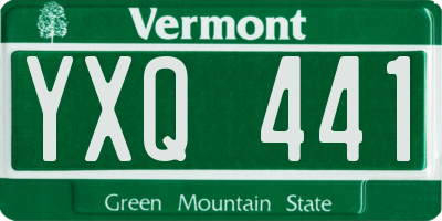 VT license plate YXQ441