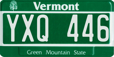 VT license plate YXQ446