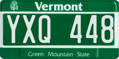 VT license plate YXQ448