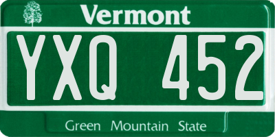 VT license plate YXQ452
