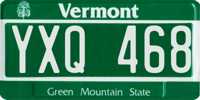 VT license plate YXQ468