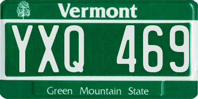 VT license plate YXQ469