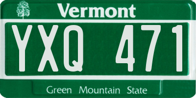 VT license plate YXQ471