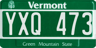 VT license plate YXQ473
