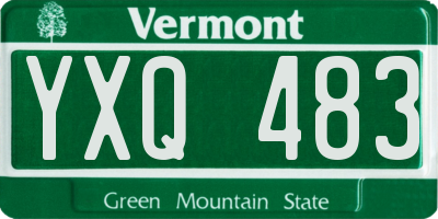 VT license plate YXQ483