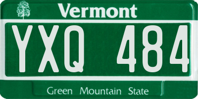 VT license plate YXQ484