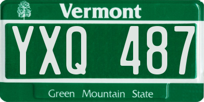 VT license plate YXQ487