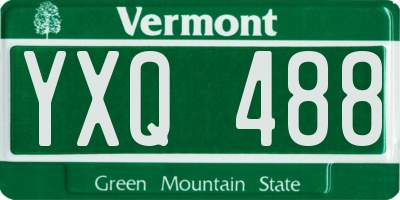 VT license plate YXQ488