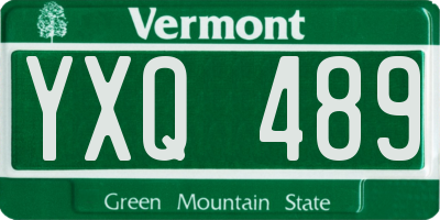 VT license plate YXQ489