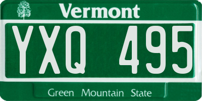 VT license plate YXQ495