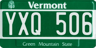 VT license plate YXQ506