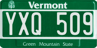 VT license plate YXQ509