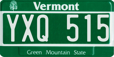 VT license plate YXQ515