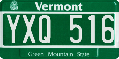 VT license plate YXQ516
