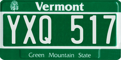 VT license plate YXQ517